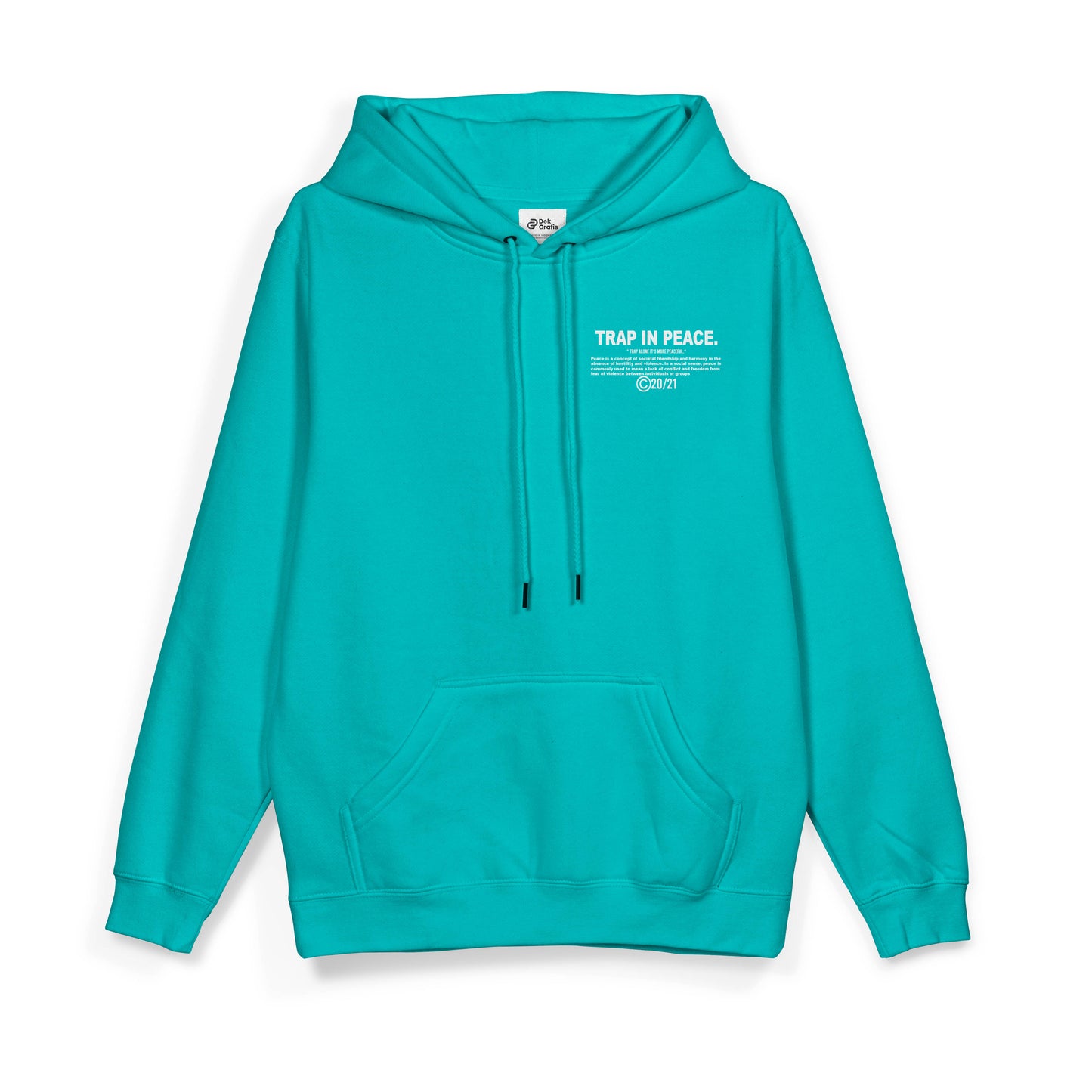Trap In Peace "Classic Print" Hoodie (Teal)